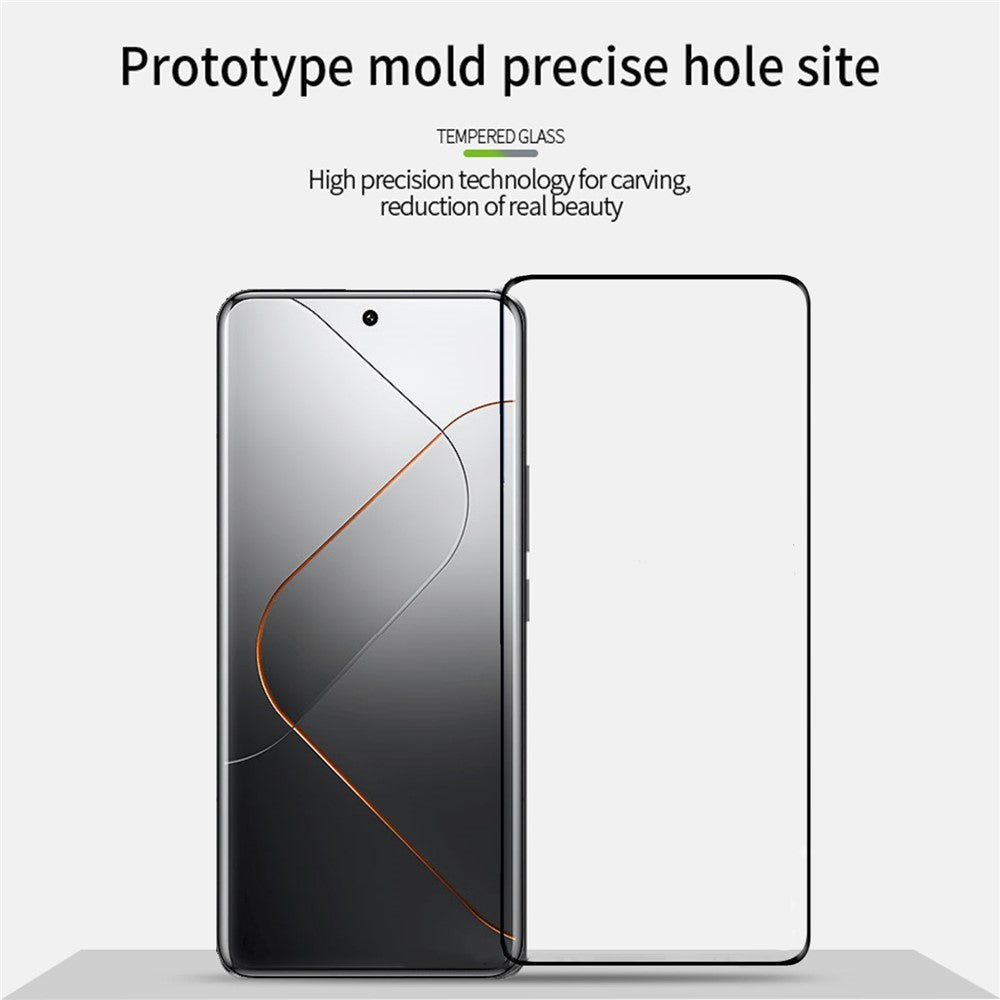 PINWUYO För Xiaomi 14 Pro 3D Hot Bending Skärmskydd Full Glue Anti-Explosion Härdat Glas Film