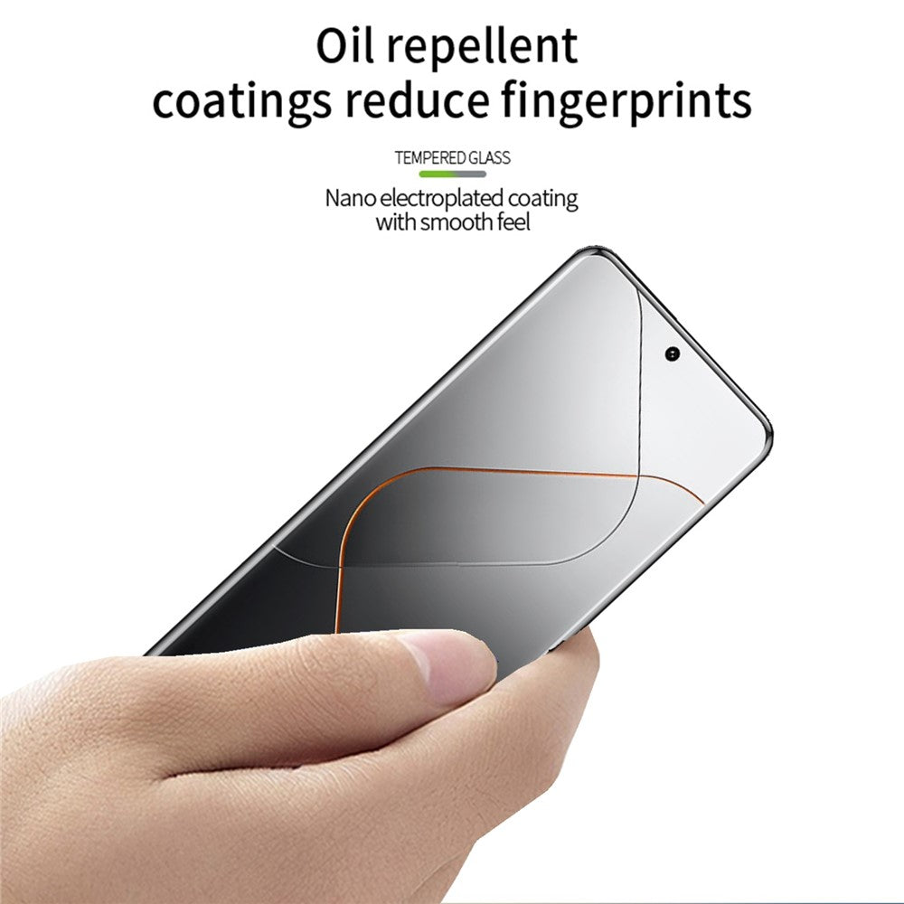 PINWUYO För Xiaomi 14 Pro 3D Hot Bending Skärmskydd Full Glue Anti-Explosion Härdat Glas Film