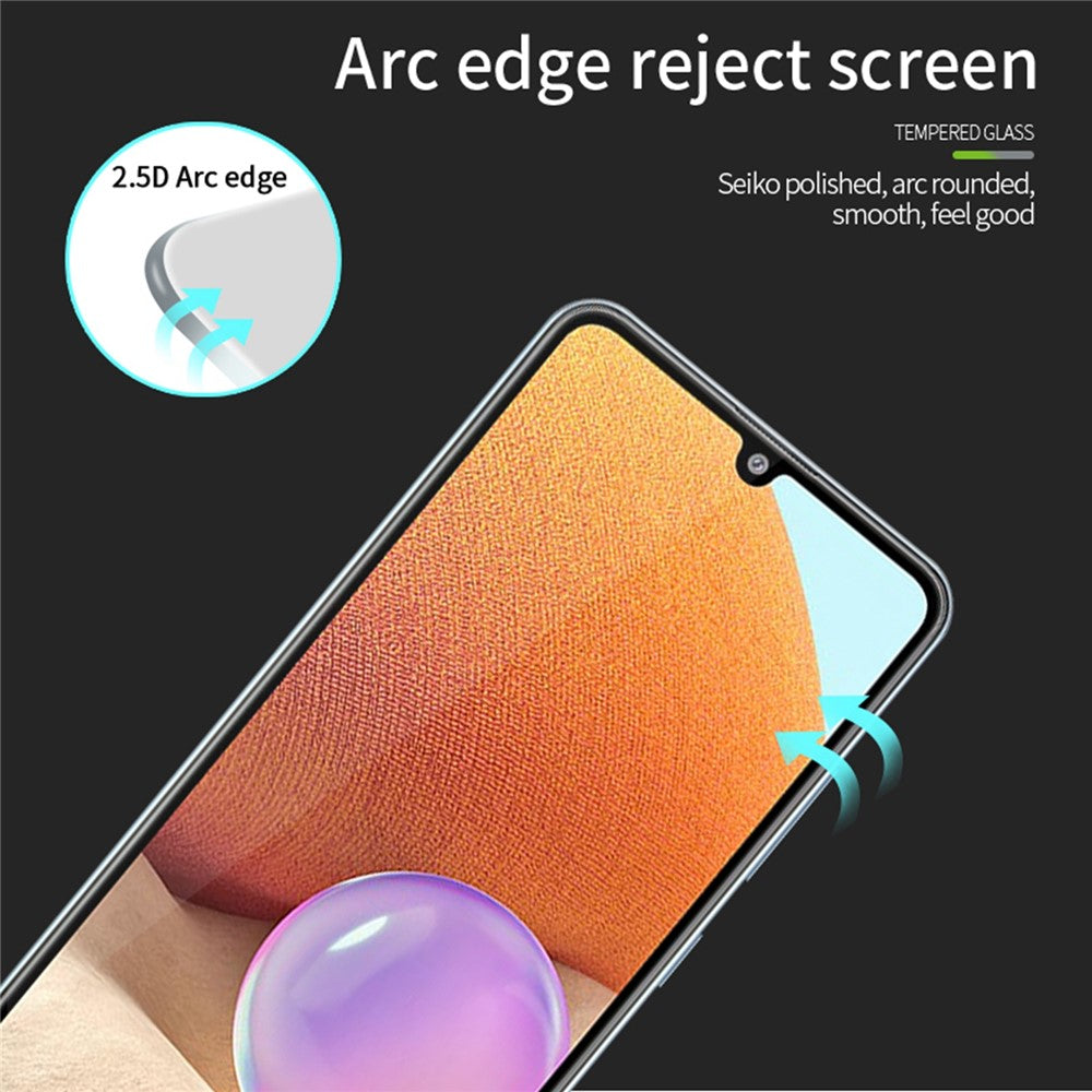 MOFI För Samsung Galaxy A15 5G JK Härdat Glas Film Series-1 Full Glue HD Klart Helskärmsskydd