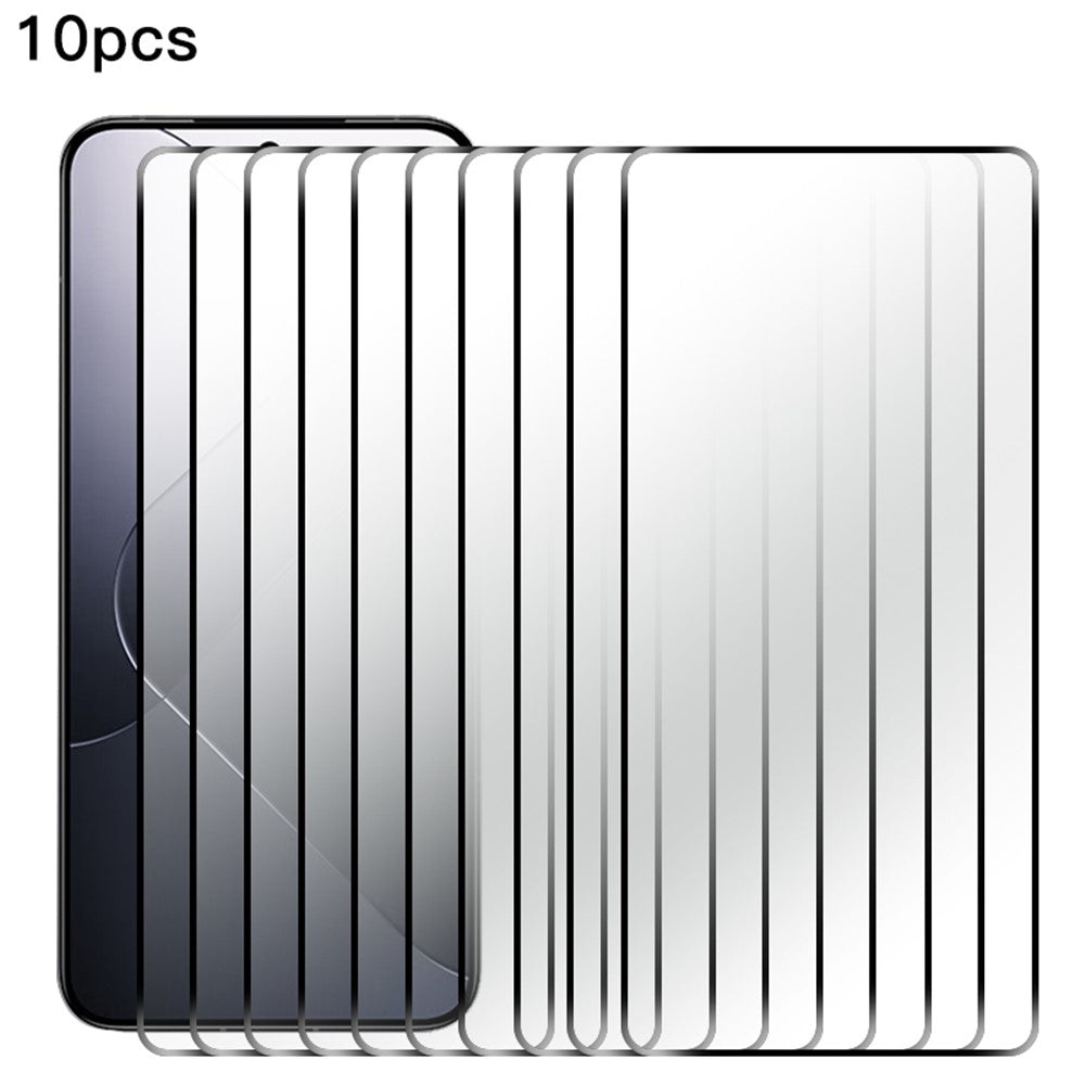 RURIHAI 10Pcs For Xiaomi 14 Screen Protector 2.5D 0.26mm 9H Full Glue High Aluminum-silicon Glass Film