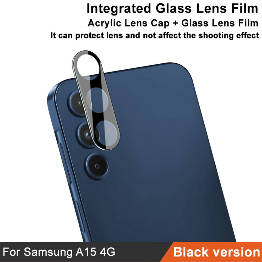 IMAK För Samsung Galaxy A15 5G mobillinsfilm Härdat Glas Linsskydd + Akryl Linsskydd (Svart Version)