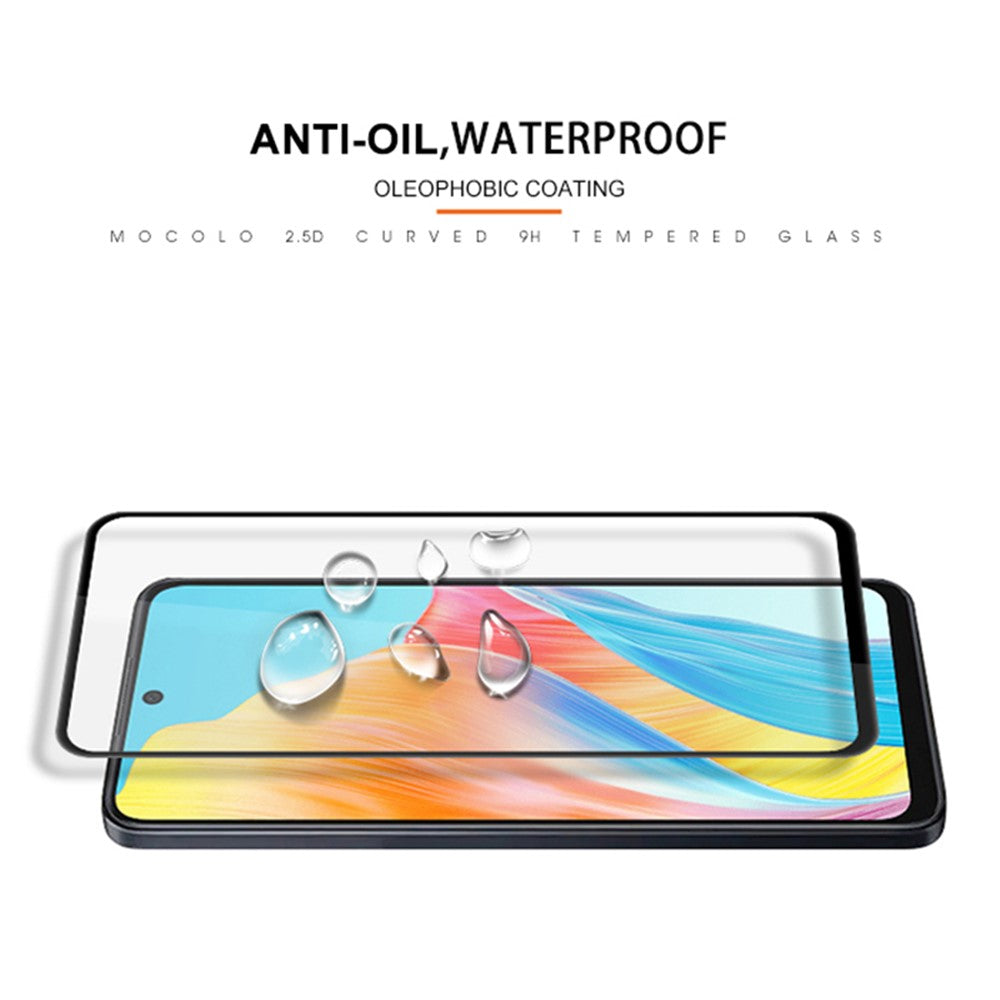 MOCOLO For Oppo A58 4G Screen Protector Full Glue Secondary Hardening Tempered Glass Film
