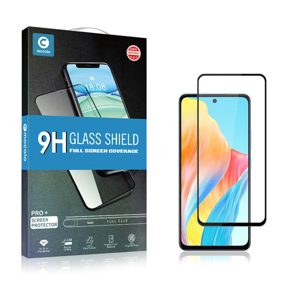 MOCOLO For Oppo A58 4G Screen Protector Full Glue Secondary Hardening Tempered Glass Film