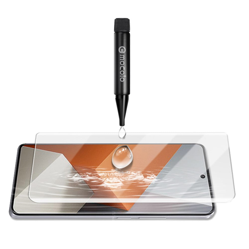 MOCOLO För Xiaomi Redmi Note 13 Pro+ 5G Härdat Glas UV Flytande Helskärmsskydd 3D Böjd Film