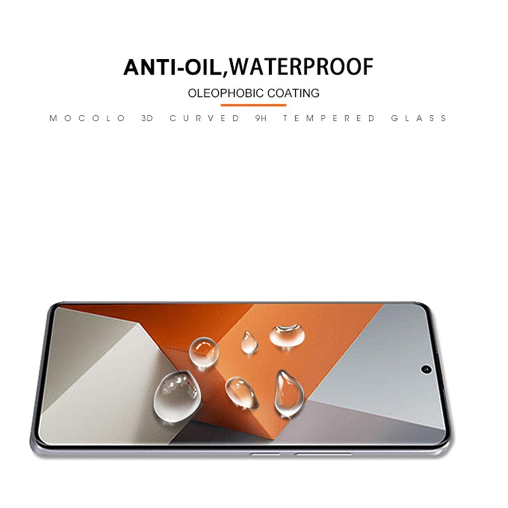 MOCOLO För Xiaomi Redmi Note 13 Pro+ 5G Härdat Glas UV Flytande Helskärmsskydd 3D Böjd Film