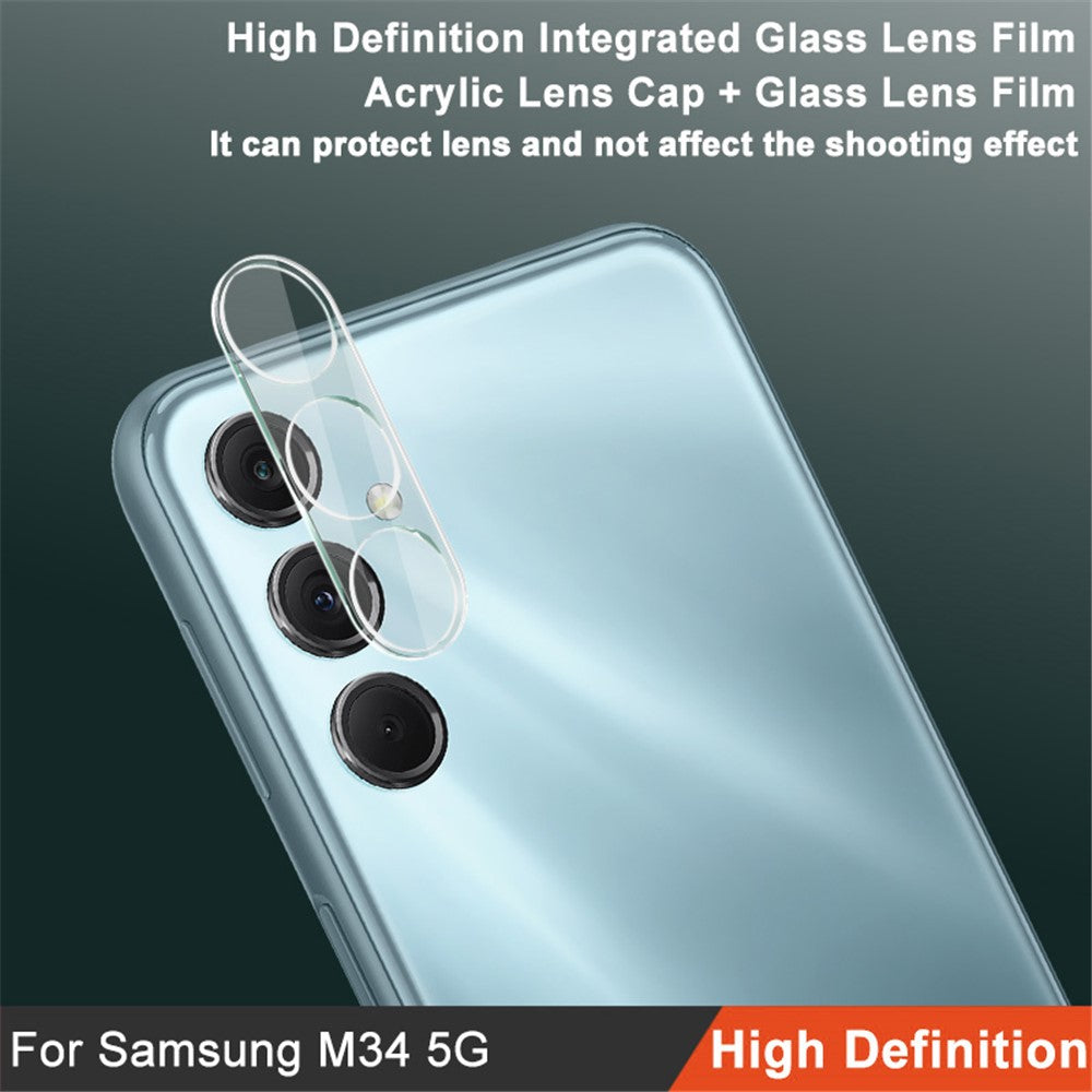 IMAK för Samsung Galaxy M34 5G / F34 5G integrerad kameralinsfilm härdat glaslinsskydd + akryllinsskydd