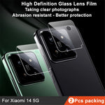 IMAK 2 st/set för Xiaomi 14 mobilmobil kameralinsfilm HD genomskinligt bakre linsskydd