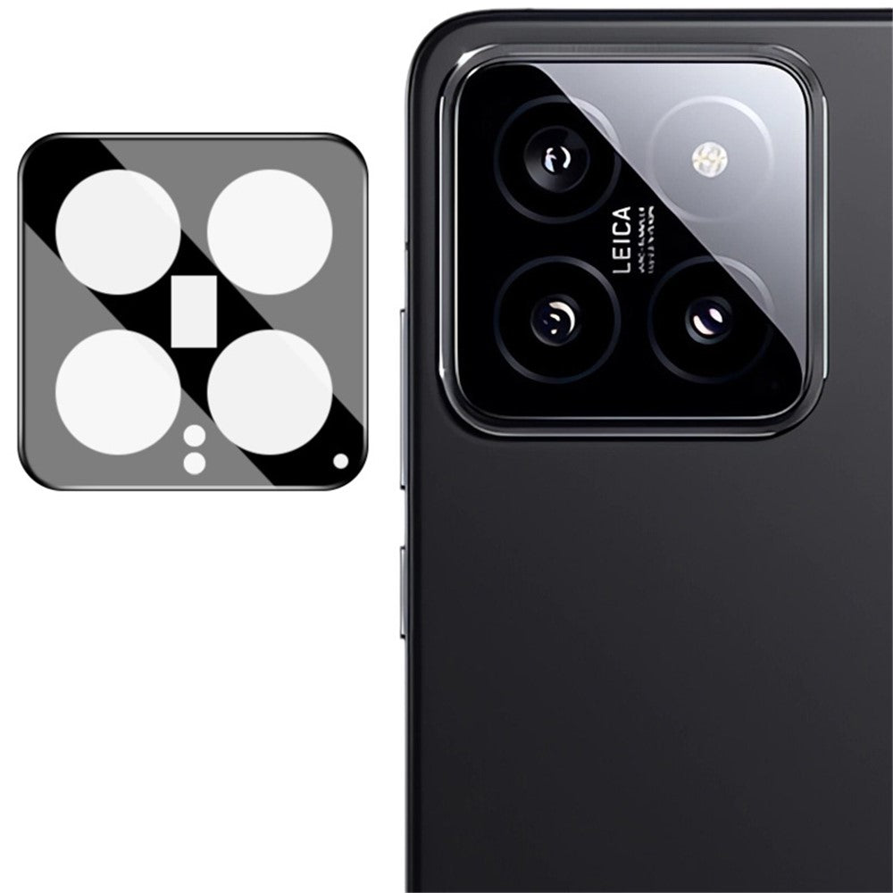 IMAK För Xiaomi 14 Härdat Glas mobil Bakre Linsfilm Kamera Linsskydd (Svart Version)