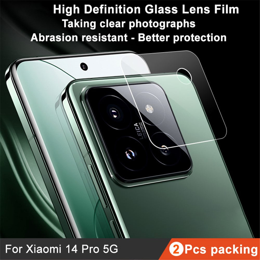 IMAK 2Pcs  /  Set For Xiaomi 14 Pro Anti-Scratch Phone Rear Lens Protector Camera Lens Film