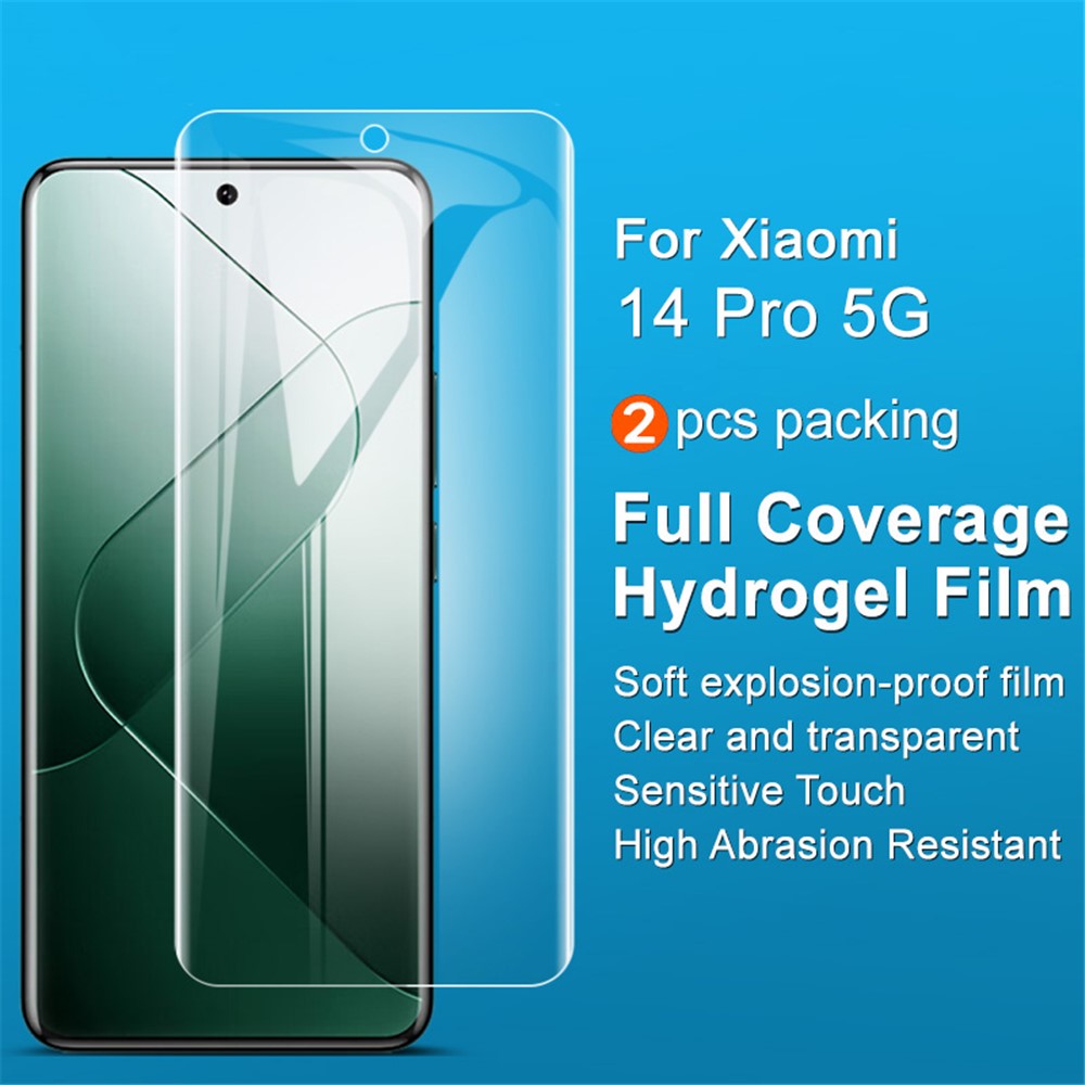 IMAK 2Pcs  /  Set Hydrogel Film III for Xiaomi 14 Pro / 14 Ultra Soft Screen Protector TPU Phone Screen Film