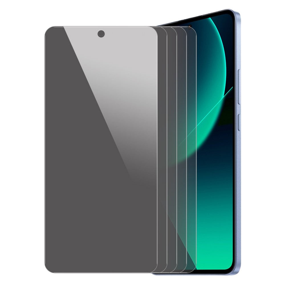 ENKAY HAT PRINCE 5 st för Xiaomi 13T / 13T Pro / Redmi K60 Ultra Anti-Spy Högt Aluminium-Silicon Glas HD Skärmskydd