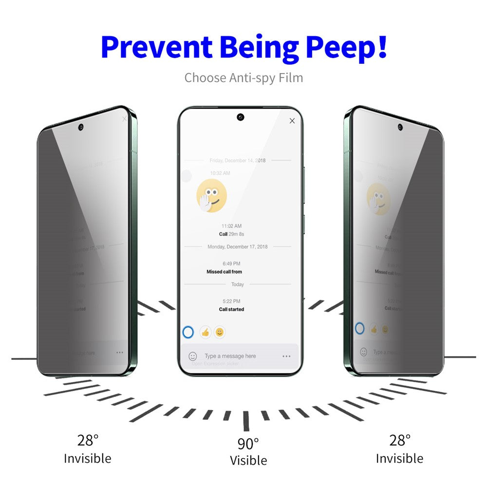 ENKAY HAT PRINCE 2Pcs For Xiaomi Poco M6 Pro 5G / Redmi 12 4G / Redmi 12 5G (Global) Anti-Spy Screen Protector