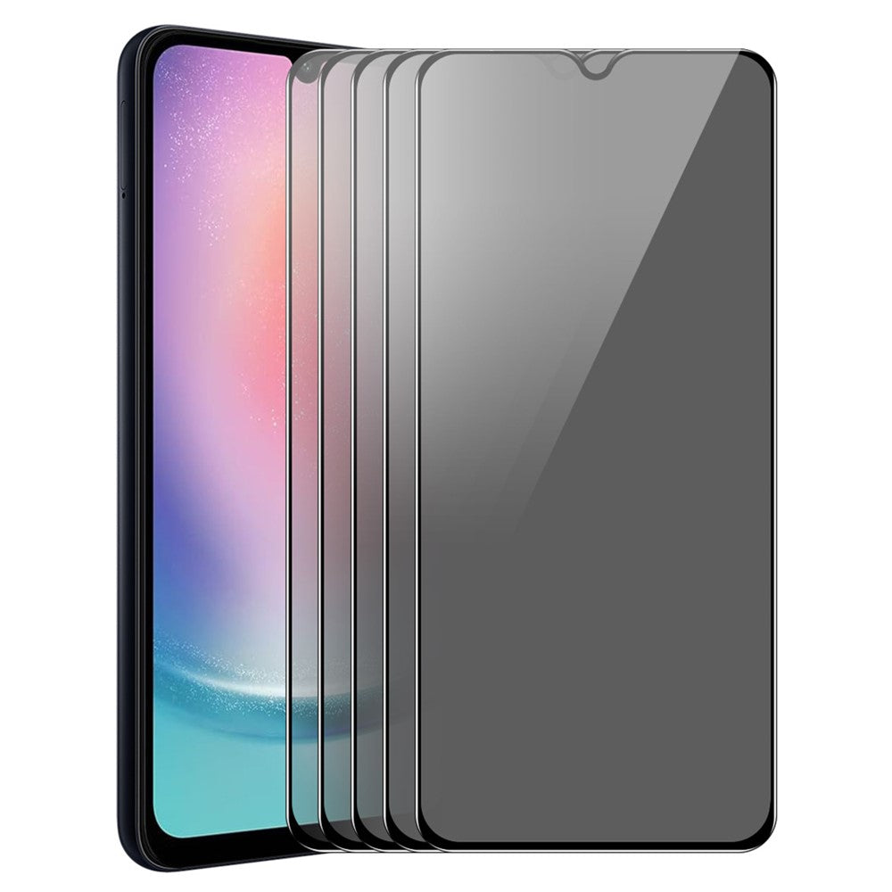 ENKAY HAT PRINCE 5 st för Samsung Galaxy A24 4G (162,1 x 77,6 x 8,3 mm) skärmskydd 28-graders anti-spion härdat glasfilm