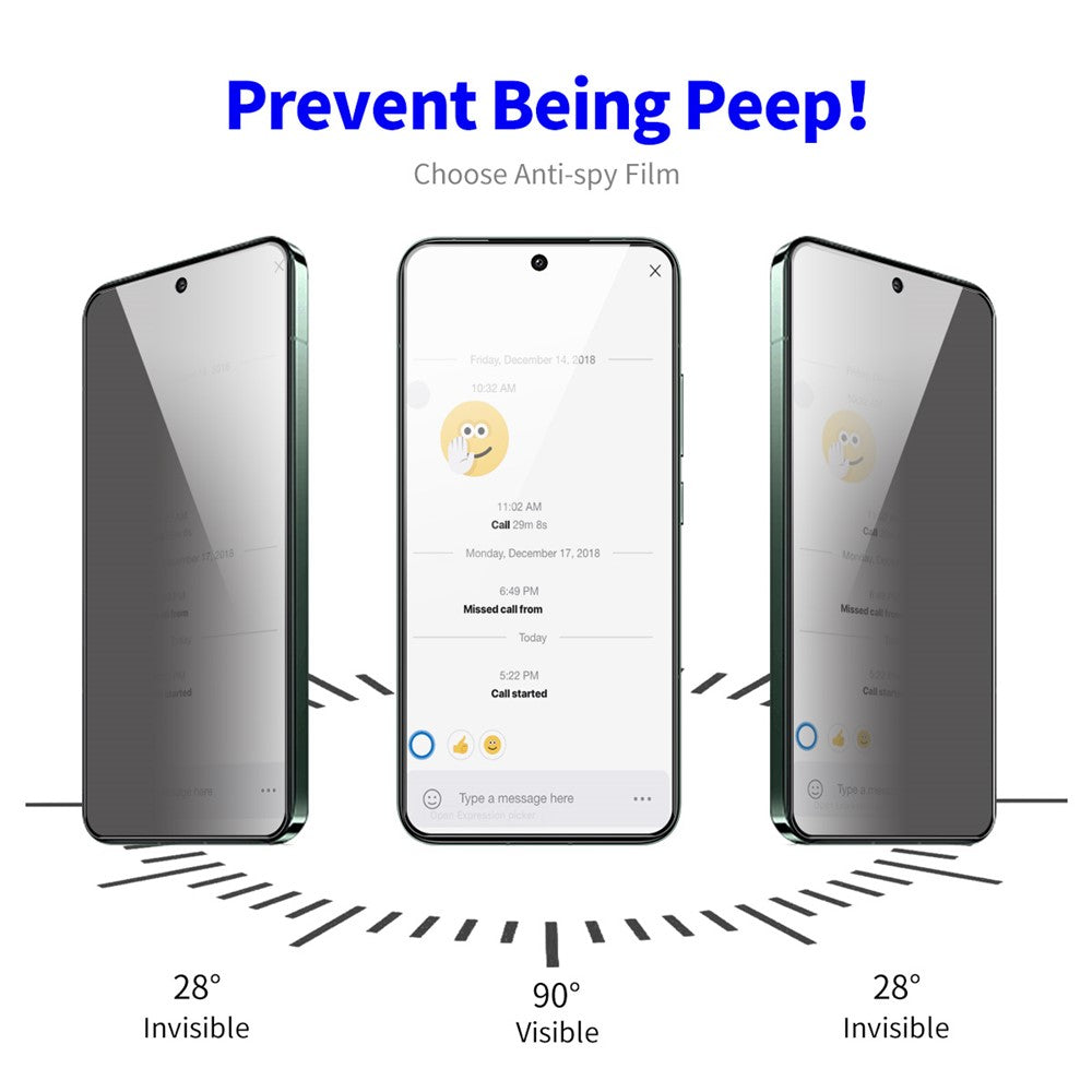 ENKAY HAT PRINCE 5Pcs for Xiaomi 13T / 13T Pro / Redmi K60 Ultra Mobile Phone Screen Protector Anti-Spy Tempered Glass Film