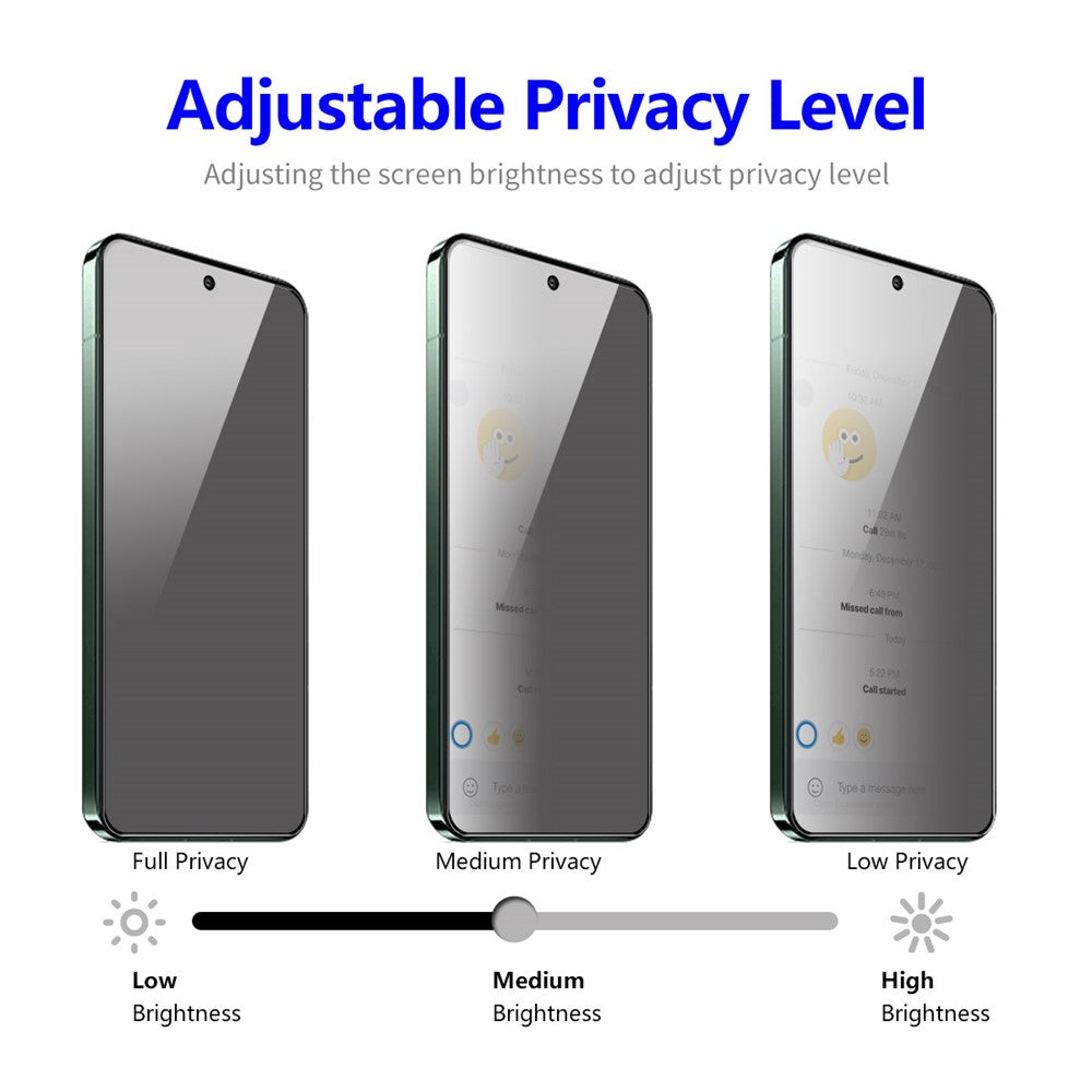 ENKAY HAT PRINCE 5Pcs for Xiaomi 13T / 13T Pro / Redmi K60 Ultra Mobile Phone Screen Protector Anti-Spy Tempered Glass Film