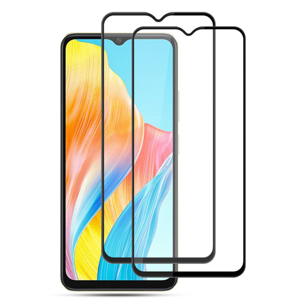 AMORUS 2Pcs For Oppo A38 4G Screen Protector 9H Anti-explosion Tempered Glass Film