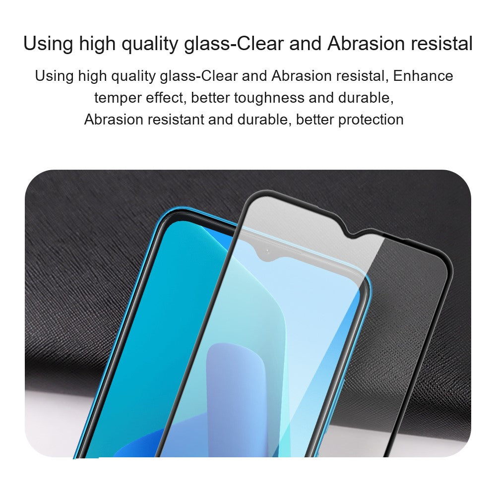 AMORUS For Oppo A58 4G Tempered Glass Film Anti-explosion Full Cover Screen Protector