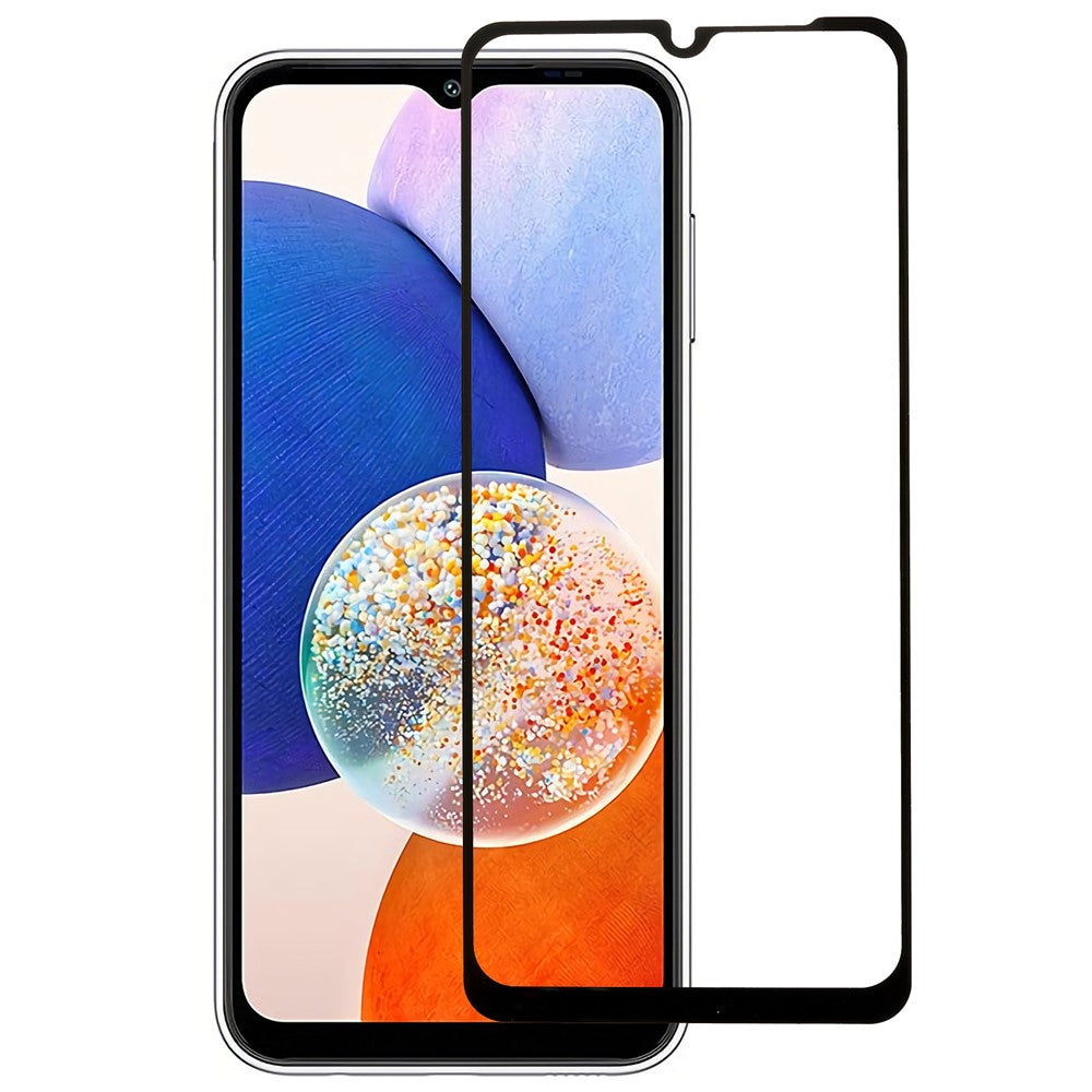 For Samsung Galaxy A15 5G Tempered Glass Electroplating Anti-Fingerprint Silk Printing Full Glue Screen Protector