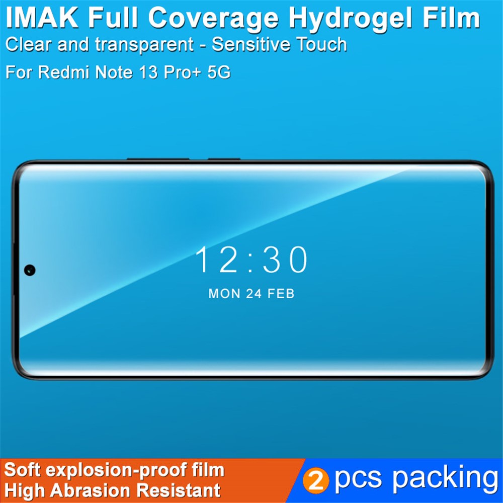 IMAK 2Pcs / Set Hydrogel Film III for Xiaomi Redmi Note 13 Pro+ 5G Screen Protector HD Clear TPU Screen Film