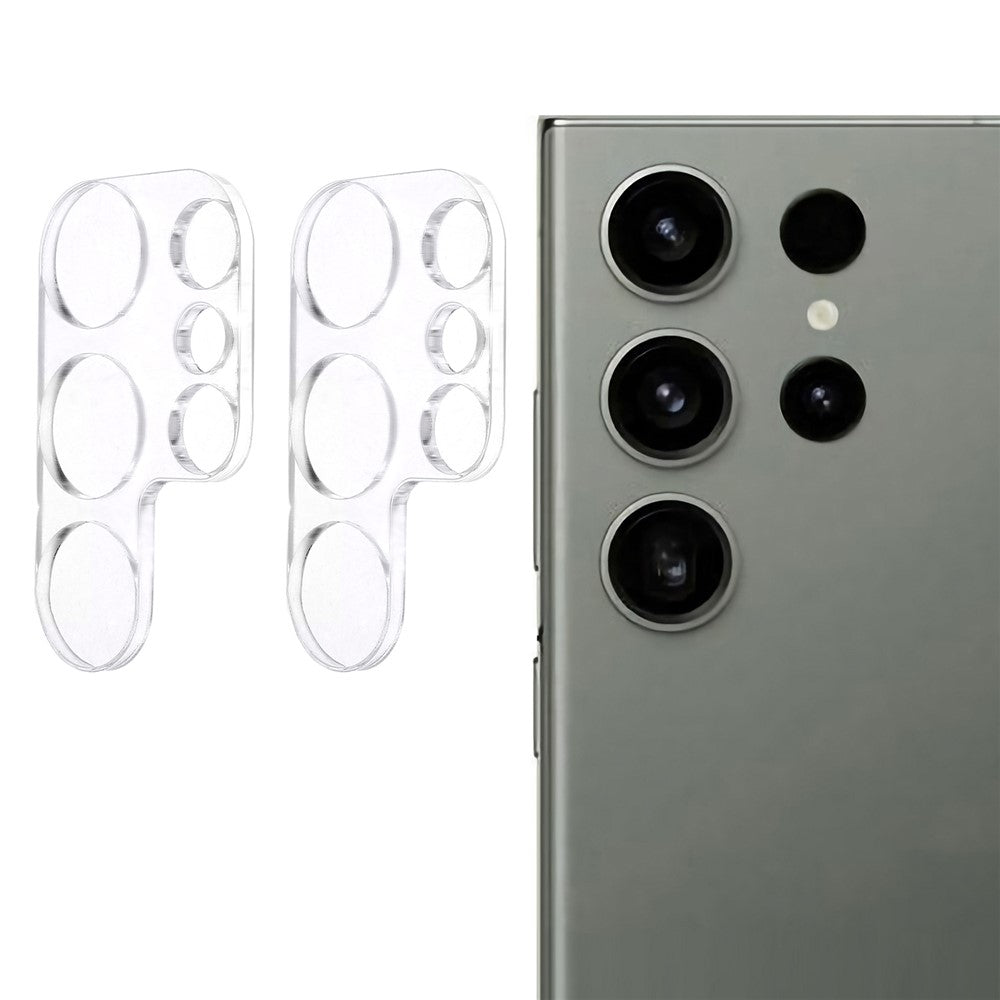 2 st för Samsung Galaxy S24 Ultra bakre linsfilm 3D härdat glas kameralinsskydd