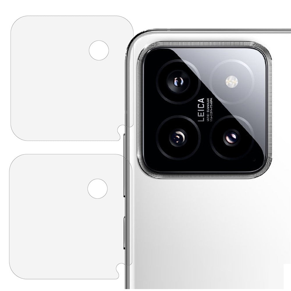 2Pcs Camera Lens Protector for Xiaomi 14 Anti-scratch Tempered Glass 2.5D Clear Lens Film