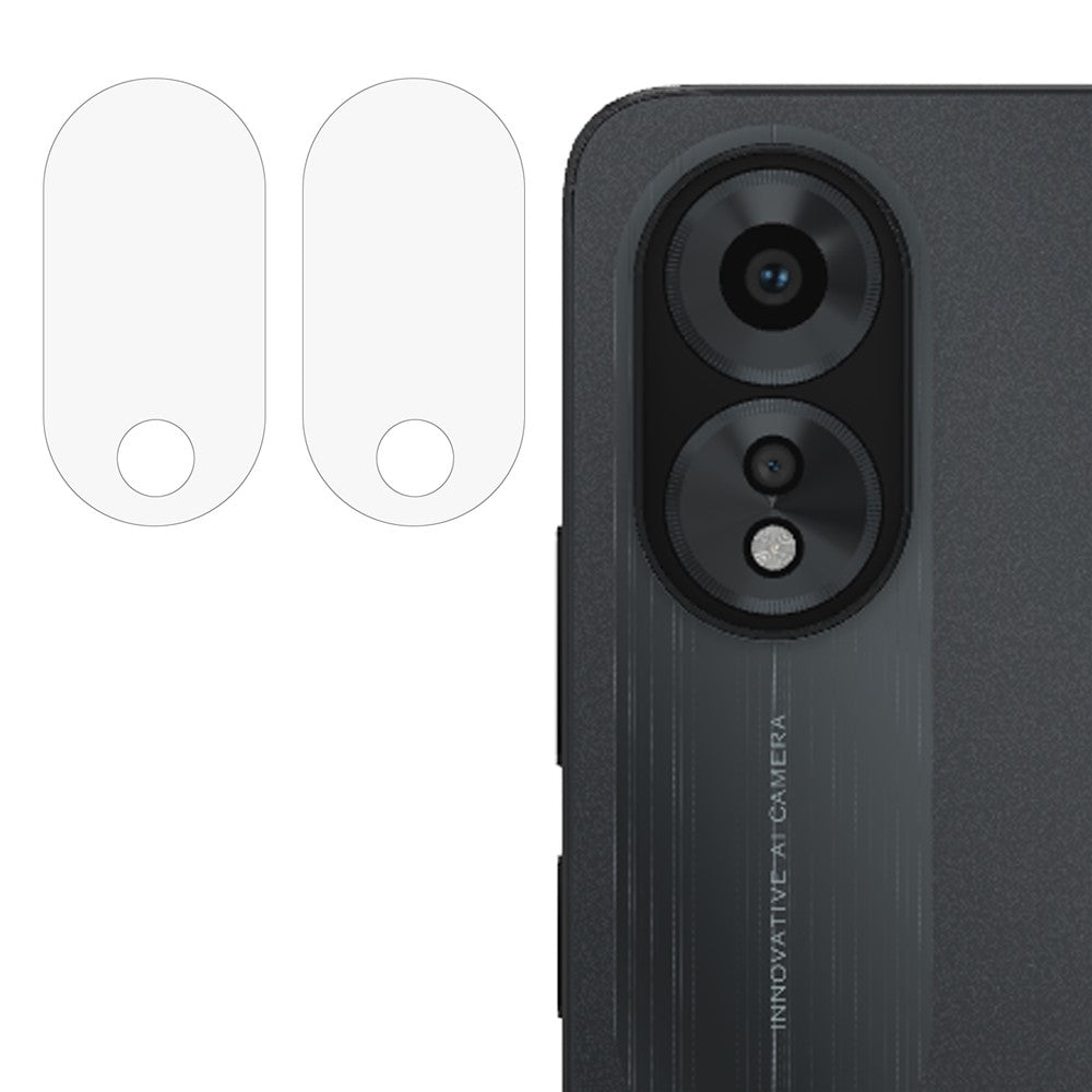 2Pcs Camera Lens Protector for Oppo A38 4G Anti-scratch Tempered Glass 2.5D Arc Edge Clear Lens Film
