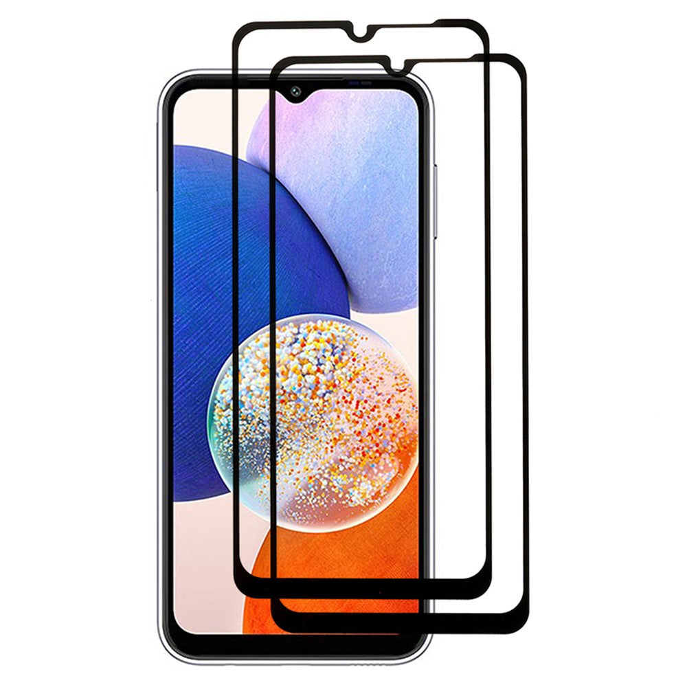 2 stk. til Samsung Galaxy A15 5G hærdet glas galvanisering anti-fingeraftryk silketryk fuld lim skærmbeskytter