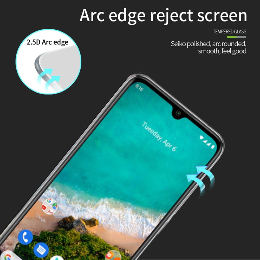 PINWUYO JK Härdat Glasfilm Serie-2 för Xiaomi Redmi A3 4G / Poco C61 4G / A3+ Full Glue HD Genomskinligt Helskärmsskydd