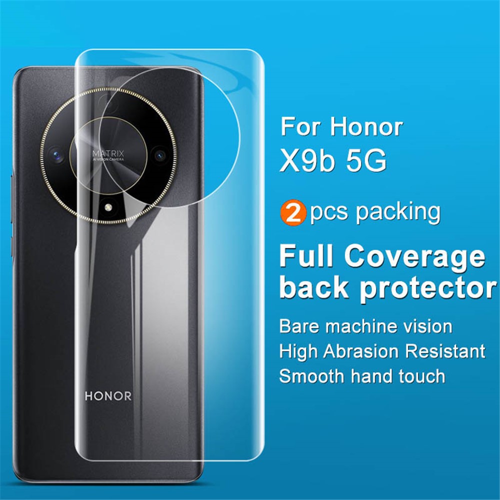 IMAK 2 st/set Hydrogelfilm III för Honor X9b 5G / Magic6 Lite 5G / X50 5G mobil Bakskydd Slitstark TPU Bakfilm