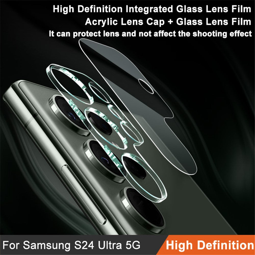 IMAK för Samsung Galaxy S24 Ultra härdat glaslinsskydd + akryllinsskydd kameralinsfilm