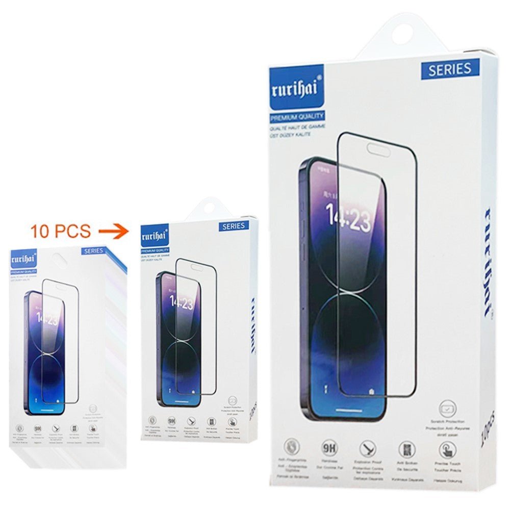RURIHAI 10Pcs For Xiaomi Redmi Note 13R Pro 5G Screen Protector 2.5D 0.26mm Secondary Hardening Film