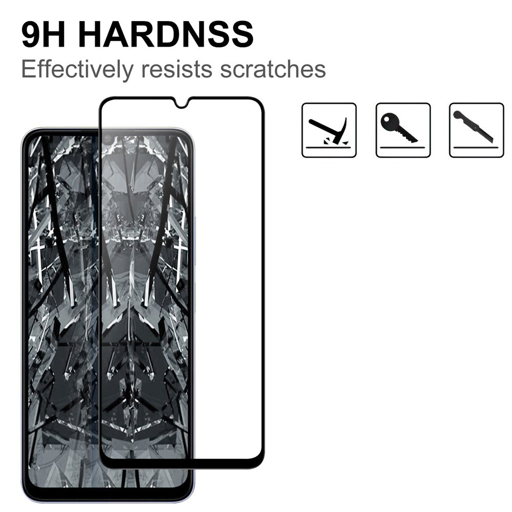 For Xiaomi Redmi 13C 4G / 13C 5G / Poco C65 4G / Poco M6 5G / 13R 5G AGC Tempered Glass with Black Edge Full Glue Full Coverage Screen Protector