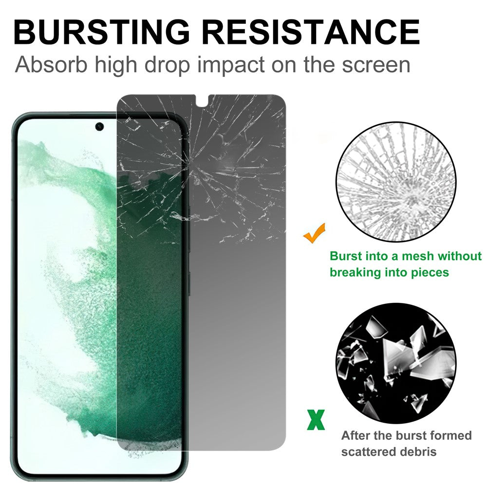 For Samsung Galaxy S24 Anti-spy Screen Protector 2.5D Arc Edge Tempered Glass Film