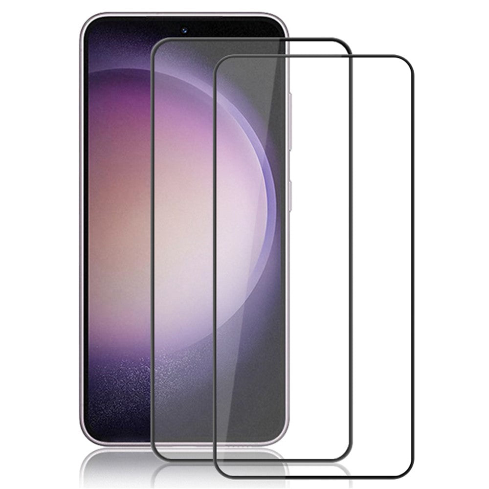 AMORUS 2Pcs For Samsung Galaxy S25 / S24 Tempered Glass Screen Protector Silk Printing Full Glue Film