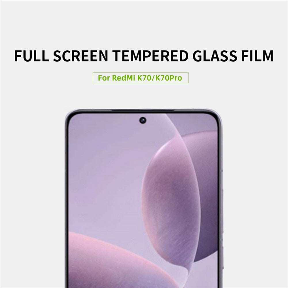 MOFI För Xiaomi Poco F6 Pro 5G / Redmi K70 5G / K70 Pro 5G JK Härdat Glas Film Series-1 Heltäckande Helklistrad Skärmskydd