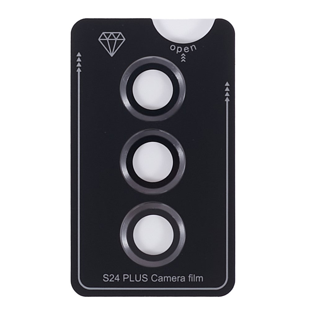 For Samsung Galaxy S24+ 1 Set Camera Lens Protector Metal + Tempered Glass Film