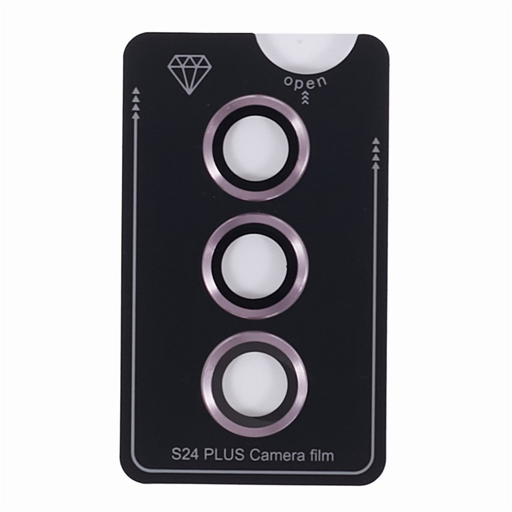 For Samsung Galaxy S24+ 1 Set Camera Lens Protector Metal + Tempered Glass Film