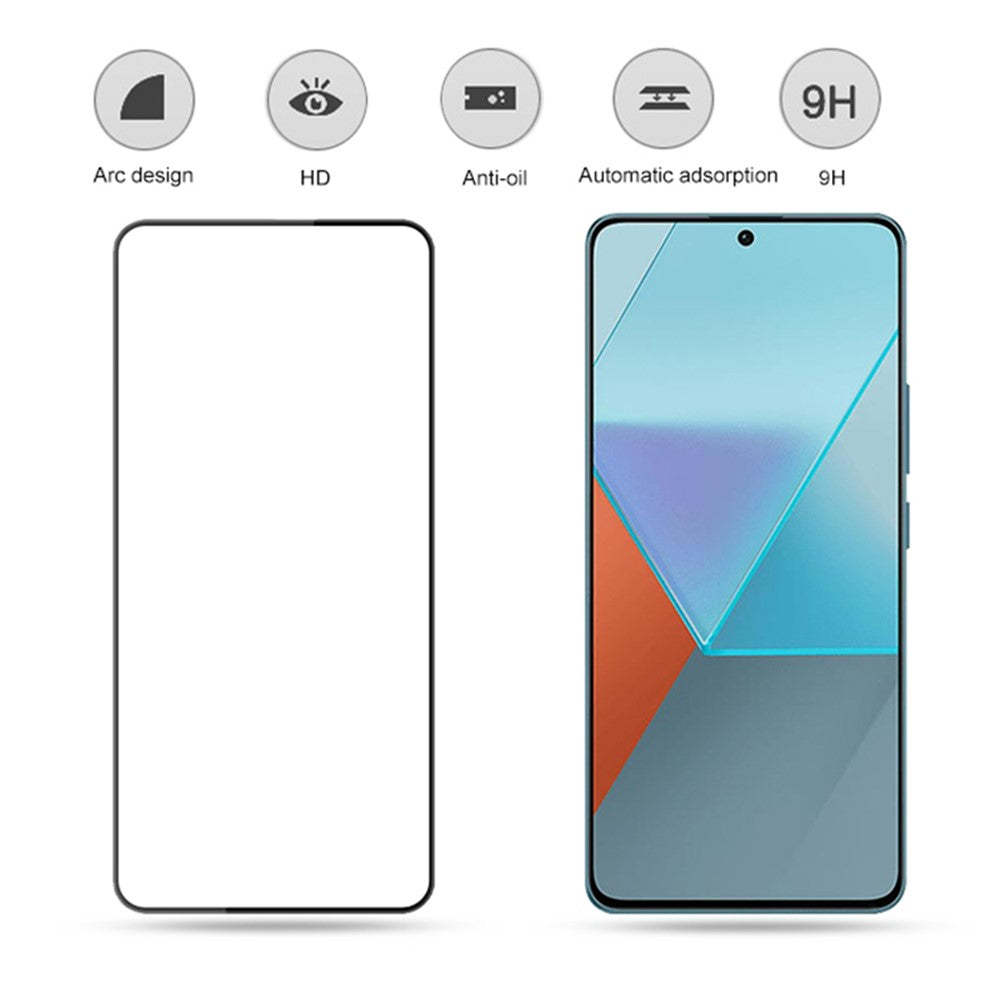 MOCOLO For Xiaomi Redmi Note 13 Pro 5G Silk Printing Film HD Clear Tempered Glass Full Screen Protector