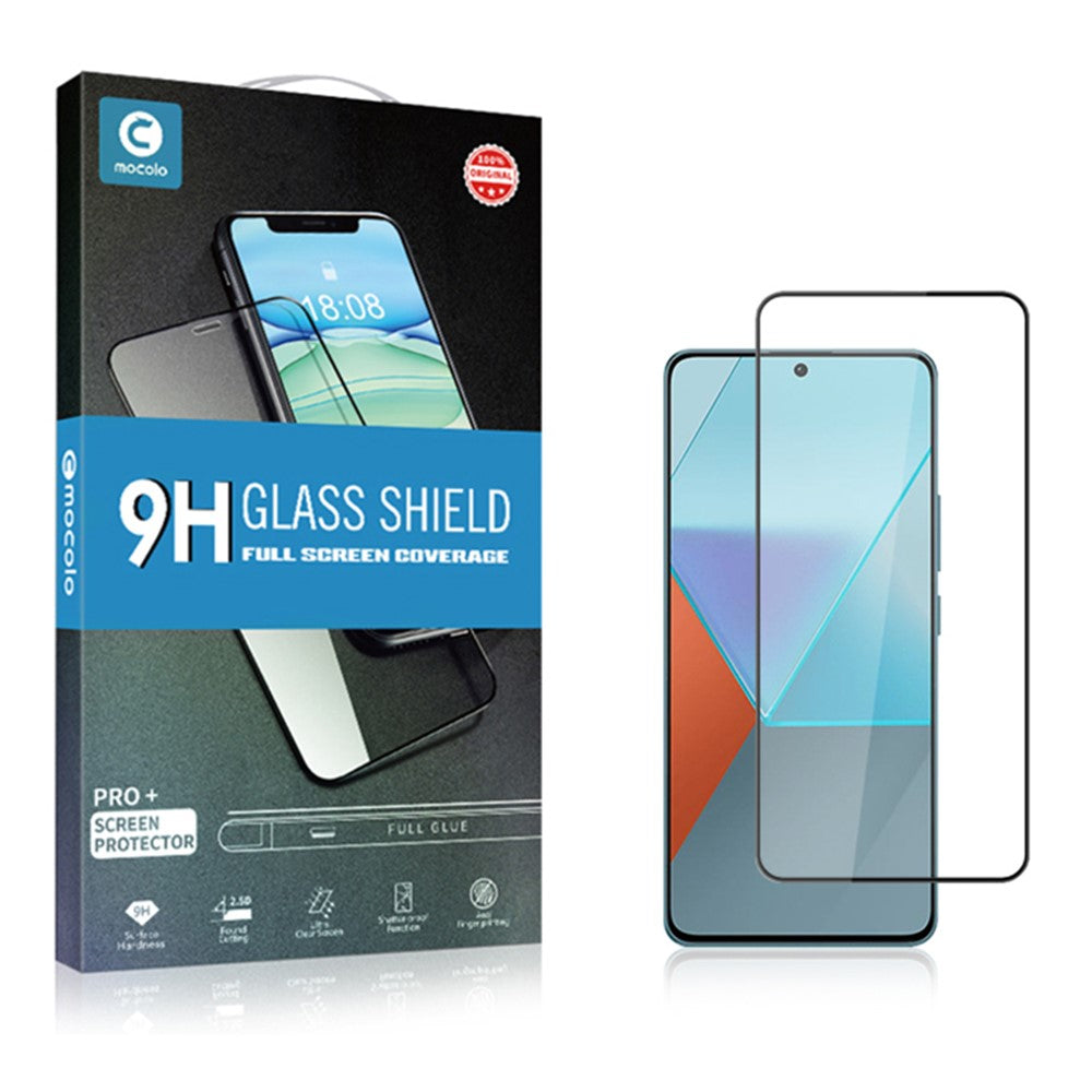 MOCOLO For Xiaomi Redmi Note 13 Pro 5G Silk Printing Film HD Clear Tempered Glass Full Screen Protector