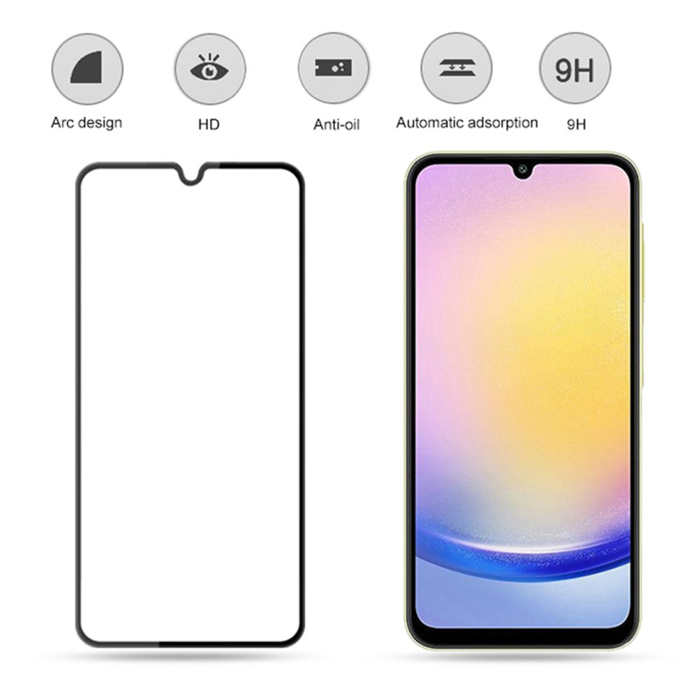 MOCOLO För Samsung Galaxy A25 5G (Global) (161,0 x 76,5 x 8,3 mm) Helskärmsskydd HD Klar Silk Print Härdat Glas Film