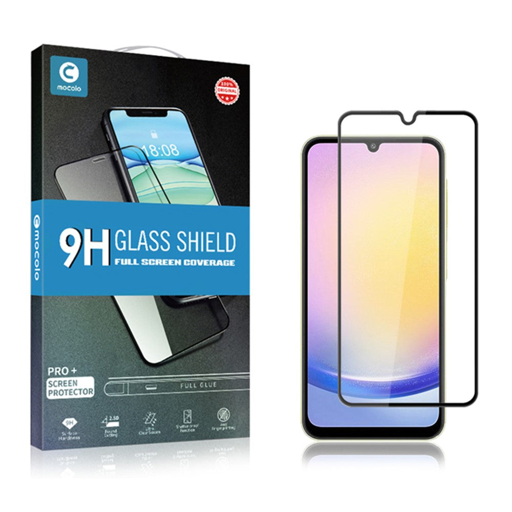 MOCOLO För Samsung Galaxy A25 5G (Global) (161,0 x 76,5 x 8,3 mm) Helskärmsskydd HD Klar Silk Print Härdat Glas Film