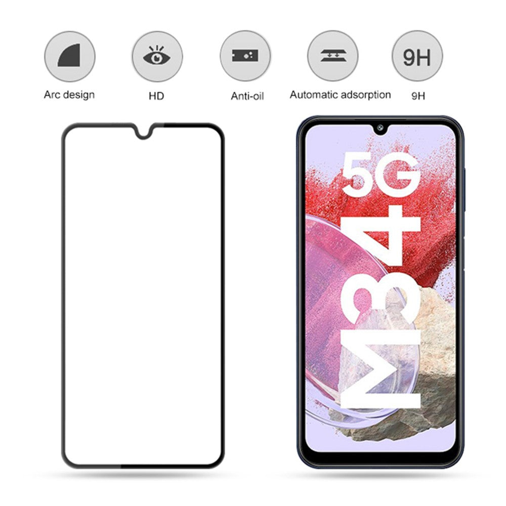 MOCOLO For Samsung Galaxy M34 5G / F34 5G Tempered Glass Film 9H Full Glue Screen Protector