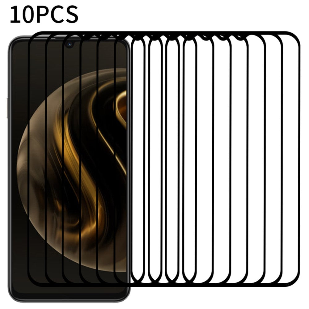 RURIHAI 10 stk. til Huawei Enjoy 70 4G / Nova Y72 4G, fuldskærmsbeskyttelse, 2,5D, ultraklar høj aluminium-siliciumglasfilm