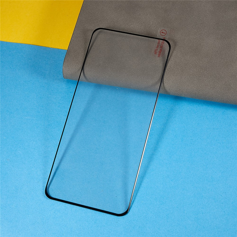 For OnePlus 12 5G Full Coverage Silk Printing Tempered Glass Screen Protector Full Glue, Support Fingerprint Unlock