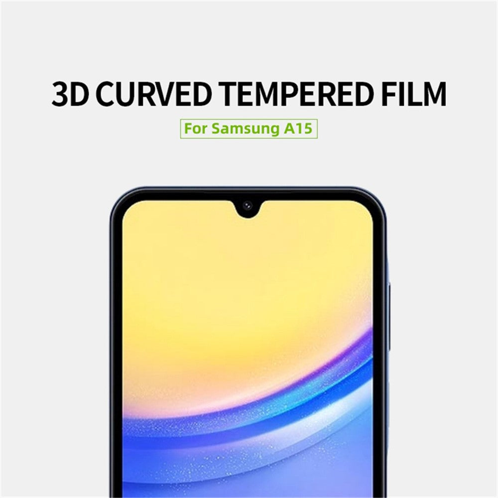 MOFI JK 3D Tempered Glass Film-1 for Samsung Galaxy A15 5G Full Coverage Curved Screen Protector