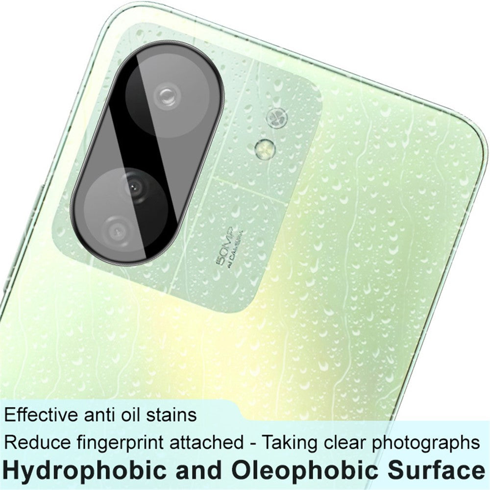 IMAK For Xiaomi Redmi 13C 4G / Poco C65 4G Tempered Glass Camera Lens Protector + Acrylic Lens Cap (Black Version)