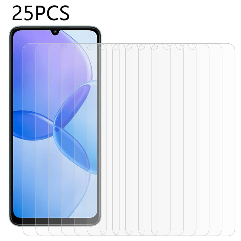 25 st för Xiaomi Redmi 13C 4G / 5G / 13R 5G / Poco M6 5G / Poco C65 4G HD Ultraklar Härdad Glasskärmsfilm (Ingen Förpackning, med Servettduksset, Dammuppsamlare, Guide Sticker)