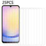 25 stk. til Samsung Galaxy A15 4G / 5G / A24 4G / A25 5G (Global) skærmbeskyttere i hærdet glas (ingen emballage, med vådservietter, støvopsamler, guideklistermærke)