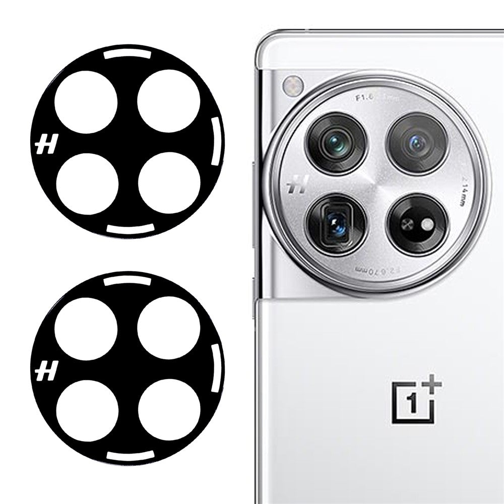 2 stk. til OnePlus 12 5G hærdet glas kameralinsebeskytter med silketrykt linsefilm