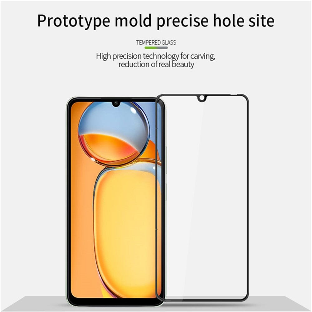 MOFI JK 3D Tempered Glass Film-1 for Xiaomi Redmi 13C 4G / 13C 5G / 13R 5G / Poco M6 5G / Poco C65 4G Screen Protector Full Glue Ultra Clear
